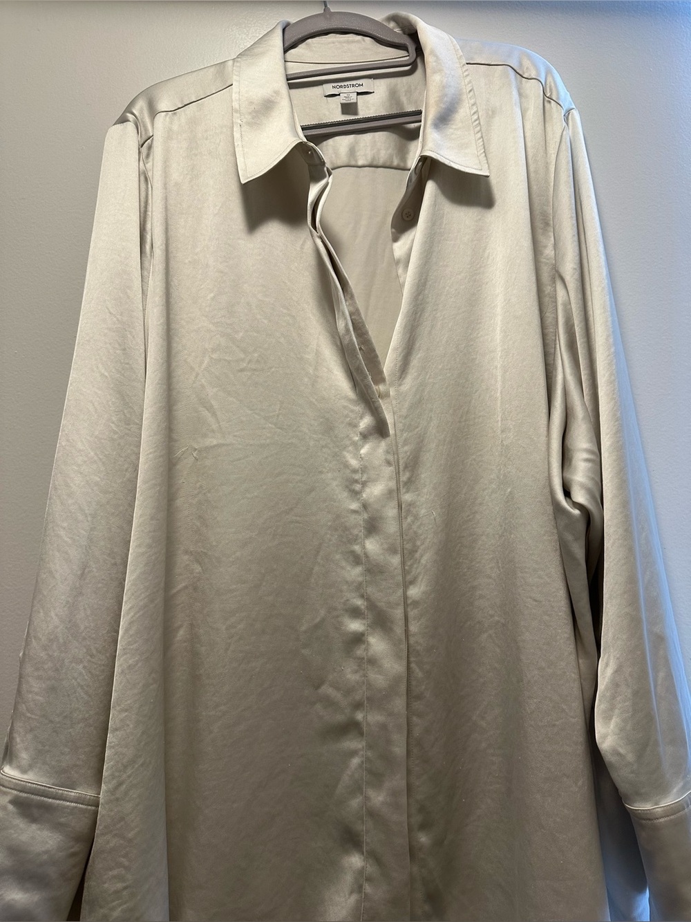 Nordstrom Cream Button-Up Blouse
